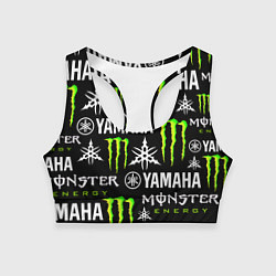 Топик спортивный женский YAMAHA X MONSTER SPORT, цвет: 3D-принт
