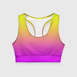 Топик спортивный женский Яркий рассвет, цвет: 3D-принт