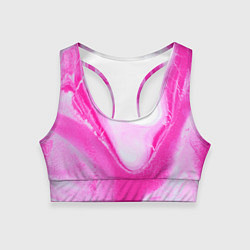 Топик спортивный женский Жидкий пурпур, цвет: 3D-принт