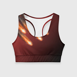Топик спортивный женский Падение комет, цвет: 3D-принт