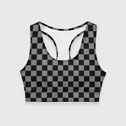 Топик спортивный женский Шахматные Клетки, цвет: 3D-принт