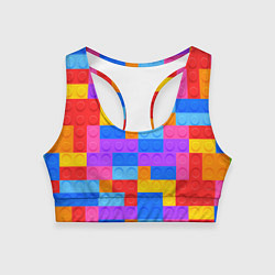 Топик спортивный женский Лего-го, цвет: 3D-принт