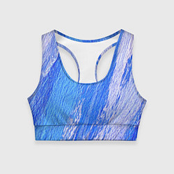 Топик спортивный женский Крупные мазки, цвет: 3D-принт