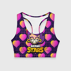 Топик спортивный женский Brawl Stars Лола и сердечки, цвет: 3D-принт