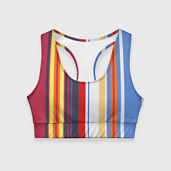 Топик спортивный женский Stripes Abstract, цвет: 3D-принт