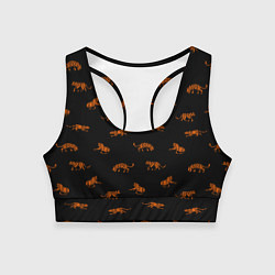 Женский спортивный топ Тигры паттерн Tigers pattern