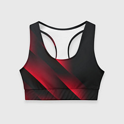 Женский спортивный топ Red Fade 3D Красный градиент