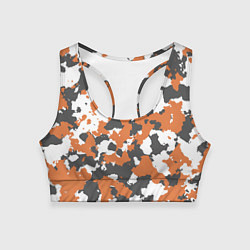 Женский спортивный топ Orange Camo