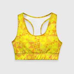 Женский спортивный топ Камуфляж спортивный Призма - солнце