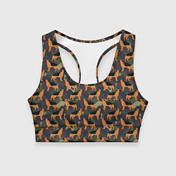 Топик спортивный женский Немецкие Военные Овчарки Кинолог, цвет: 3D-принт