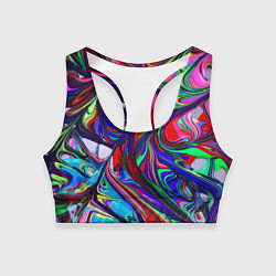 Топик спортивный женский Vanguard color pattern Expression, цвет: 3D-принт