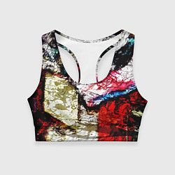 Топик спортивный женский Fashion pattern Abstraction Impression, цвет: 3D-принт