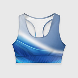 Топик спортивный женский Цифровая волна, цвет: 3D-принт