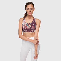 Топик спортивный женский Цветы Прекрасный Букет, цвет: 3D-принт — фото 2