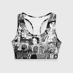 Топик спортивный женский Дорохэдоро pattern, цвет: 3D-принт