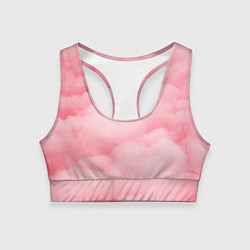 Топик спортивный женский Розовые небеса, цвет: 3D-принт