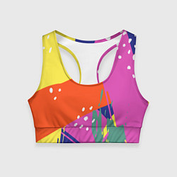 Топик спортивный женский Красочная летняя картинка Fashion trend, цвет: 3D-принт
