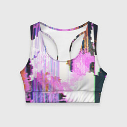 Женский спортивный топ Glitch art Fashion trend