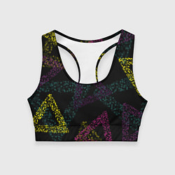 Топик спортивный женский Кружки в треугольниках, цвет: 3D-принт