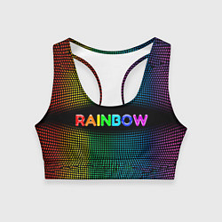 Женский спортивный топ Радужные точки - Rainbow