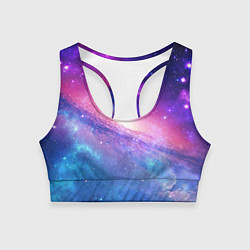 Топик спортивный женский Космическая воронка, цвет: 3D-принт