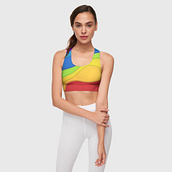 Топик спортивный женский Семь цветов радуги, цвет: 3D-принт — фото 2
