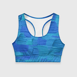 Женский спортивный топ Синие мазки краски