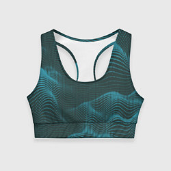 Топик спортивный женский Волны-волны, цвет: 3D-принт