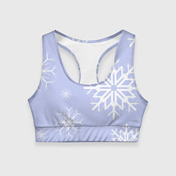 Топик спортивный женский Снежинок узоры, цвет: 3D-принт