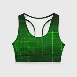 Топик спортивный женский Нейросеть - текстура, цвет: 3D-принт