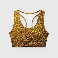 Топик спортивный женский Золотая фольга, цвет: 3D-принт