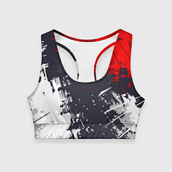 Топик спортивный женский Абстрактные брызги, цвет: 3D-принт