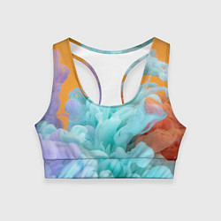 Женский спортивный топ Красочный и разноцветный дым