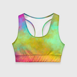 Женский спортивный топ Разноцветная бумага