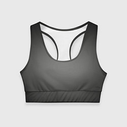 Топик спортивный женский Серый, черный градиент, цвет: 3D-принт