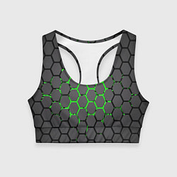 Топик спортивный женский Абстрактыные соты, цвет: 3D-принт