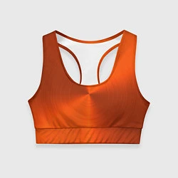 Топик спортивный женский Оранжевый волнообразный дисковый узор, цвет: 3D-принт
