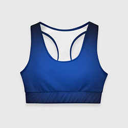 Топик спортивный женский Кобальтовый градиент, цвет: 3D-принт
