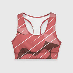 Топик спортивный женский Абстрактные фигуры, цвет: 3D-принт
