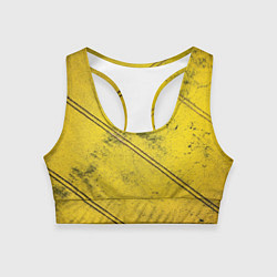 Топик спортивный женский Абстрактная ярко-золотая текстура, цвет: 3D-принт