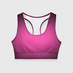 Топик спортивный женский Кислотный розовый с градиентом, цвет: 3D-принт