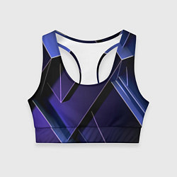 Топик спортивный женский Блоки из плит, цвет: 3D-принт