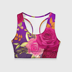 Женский спортивный топ Композиция из роз