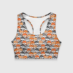 Топик спортивный женский Dog pattern, цвет: 3D-принт