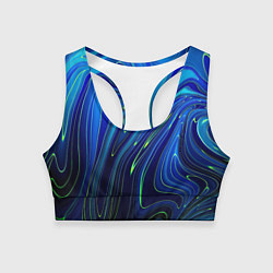 Топик спортивный женский Blurred colors, цвет: 3D-принт