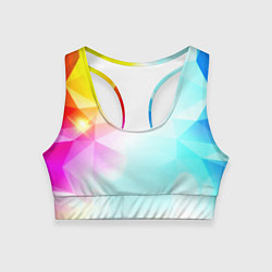 Женский спортивный топ Gradient colors geometry