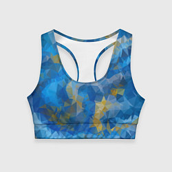 Топик спортивный женский Blue style, цвет: 3D-принт