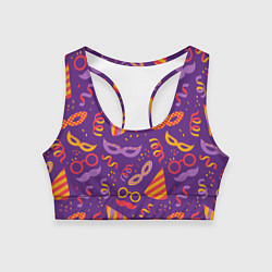 Топик спортивный женский Маскарад, цвет: 3D-принт