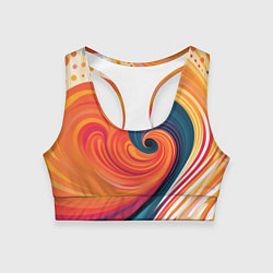 Топик спортивный женский Вихрь цвета, цвет: 3D-принт