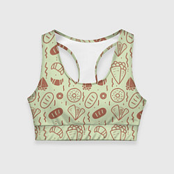 Женский спортивный топ Булочки